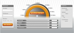 Internet-Geschwindigkeit mit Speedmeter testen