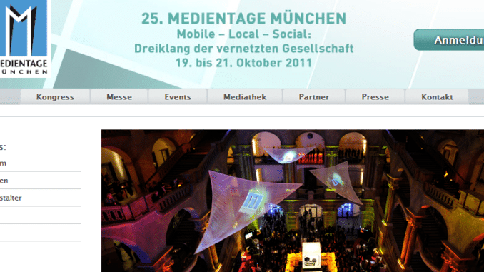25. Medientage München - Homepage