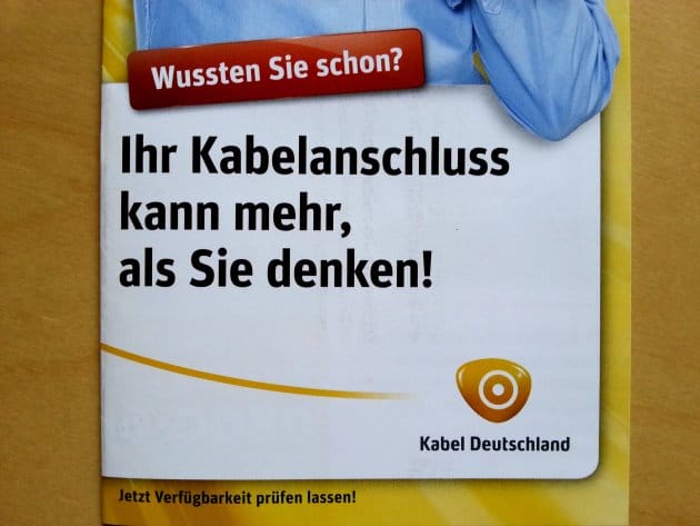 Mit solchen Faltblättern wirbt Kabel Deutschland | Foto: Redaktion
