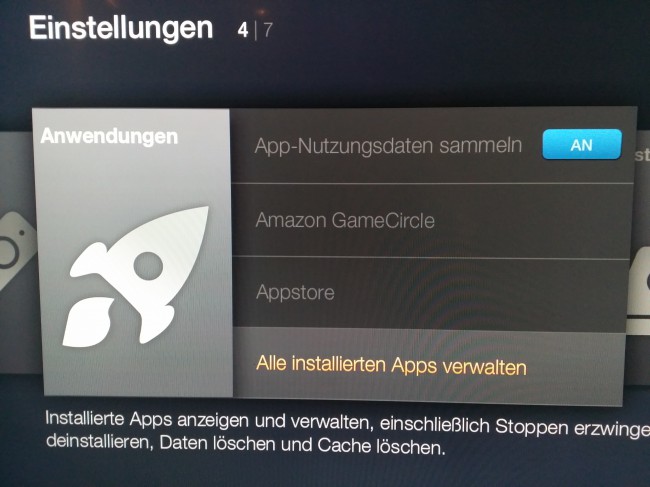 Alle installierten Apps: Fire TV