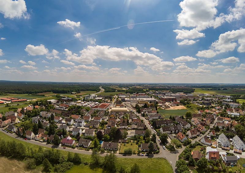 Blick auf Dorf bei Erlangen
